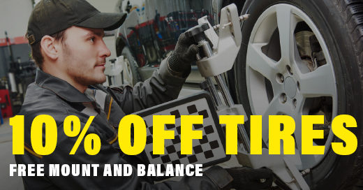 10% Off Tires Free Mount and Balance